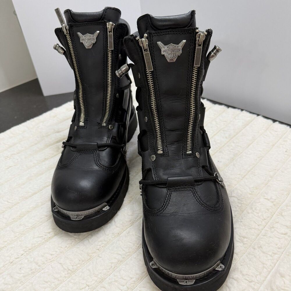 Harley-Davidson Brake Light 91680 Men’s Size 14 Black Leather Motorcycle Boots